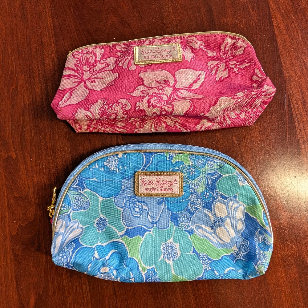 Two (2) Lilly Pulitzer x Estee Lauder collaboration makeup bags